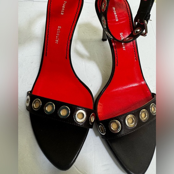 Proenza Schouler Grommets Leather Strappy Ankle Sandals Shoes Rings Sexy Goth 38 - Picture 13 of 16